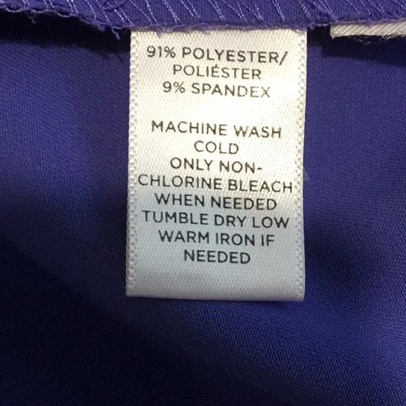 Ann Taylor LOFT purple tie waist shirt dress - Picture 4 of 4